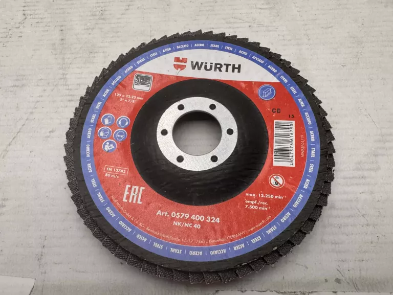 wurth-tarcza-listkowa-do-stali-nknc-40-kod-producenta-0579400326