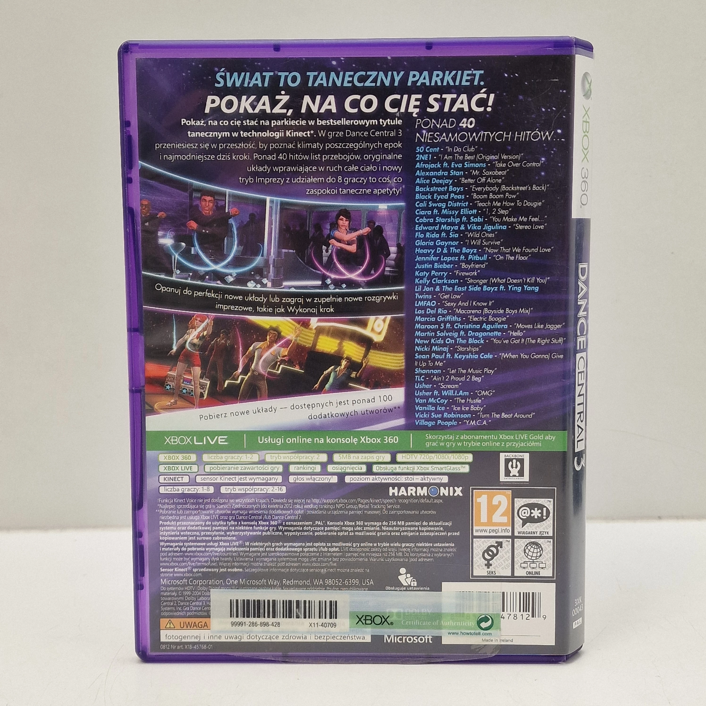 xbox-360-dance-central-3-ean-gtin-5908257128155