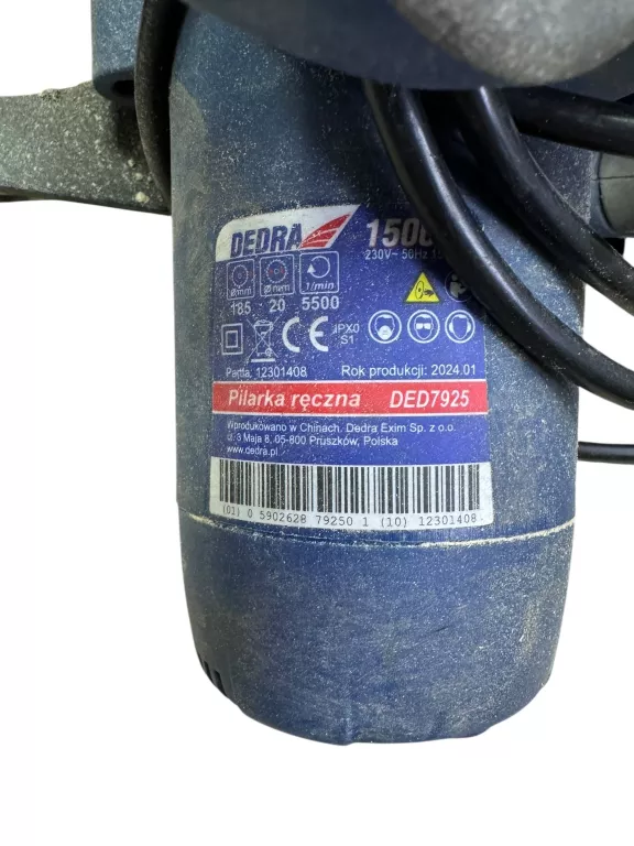 pilarka-reczna-tarczowa-1500w-185mm-dedra-ded7925-ean-gtin-5902628792501