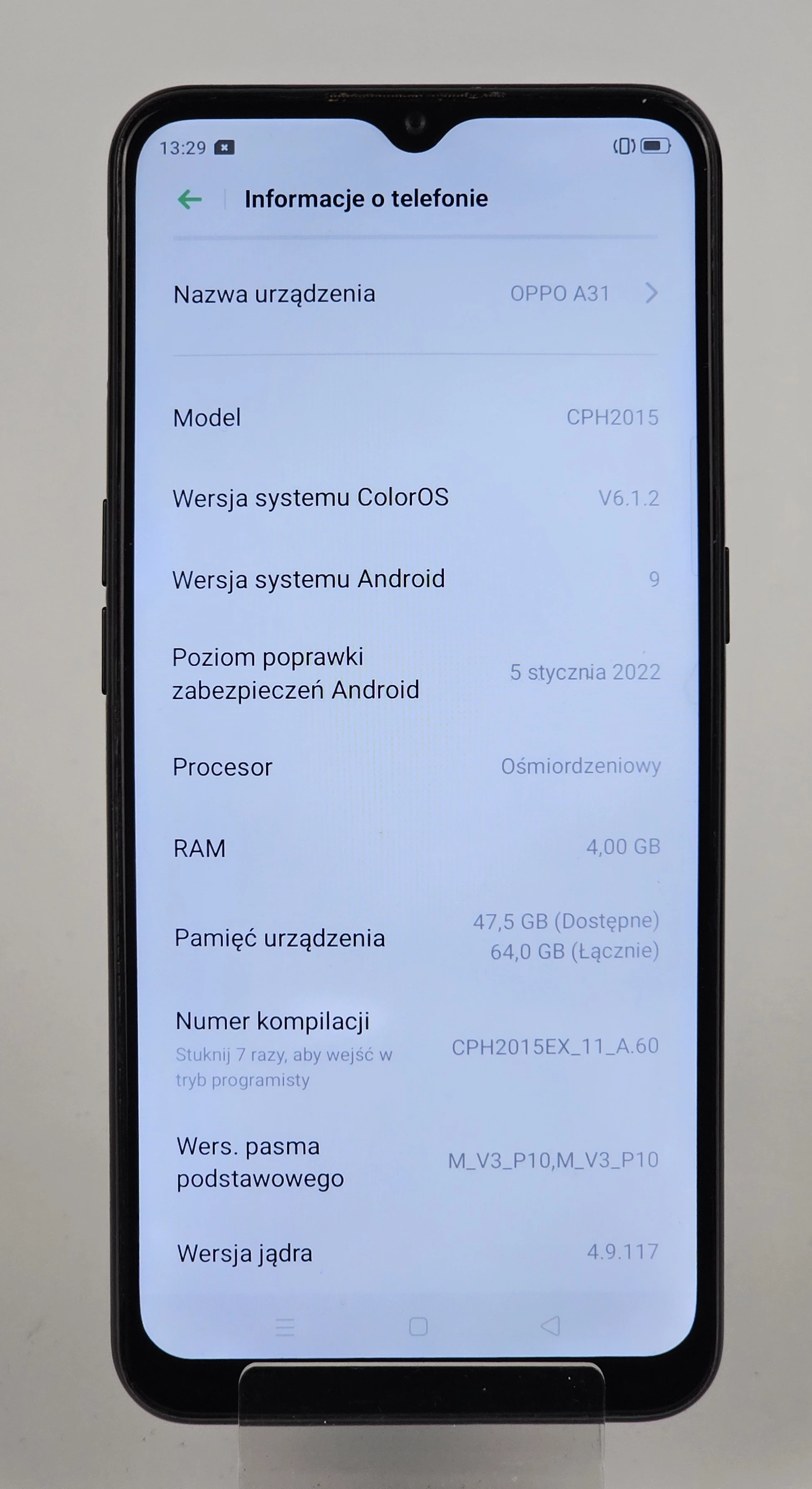 telefon-oppo-a31-464gb-czarny-ean-gtin-6944284656215