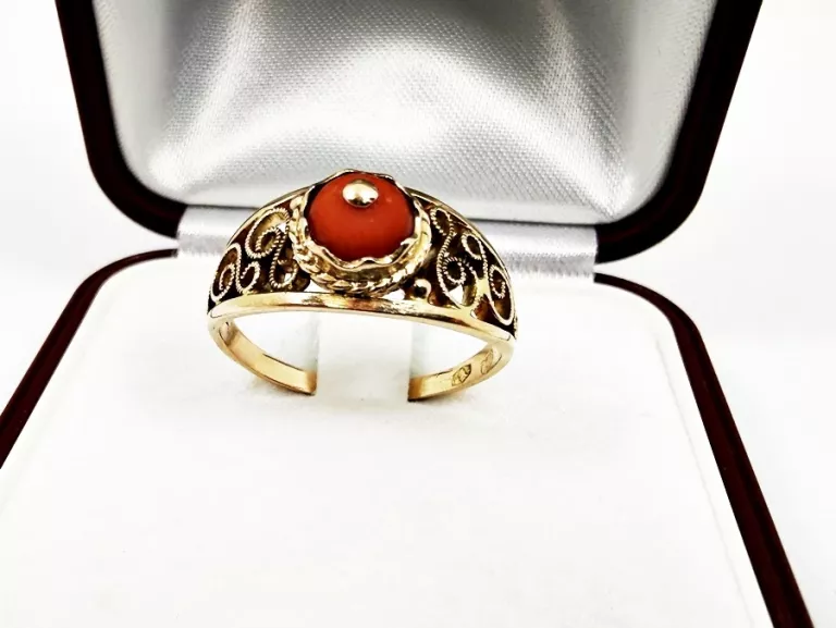 zloty-pierscionek-p585-z-koralem-rozmiar-16-waga-271-rodzaj-2205-2