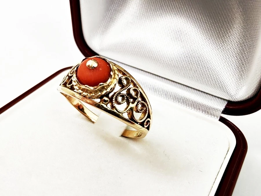 zloty-pierscionek-p585-z-koralem-rozmiar-16-waga-271-krzywoustego-324-wroclaw