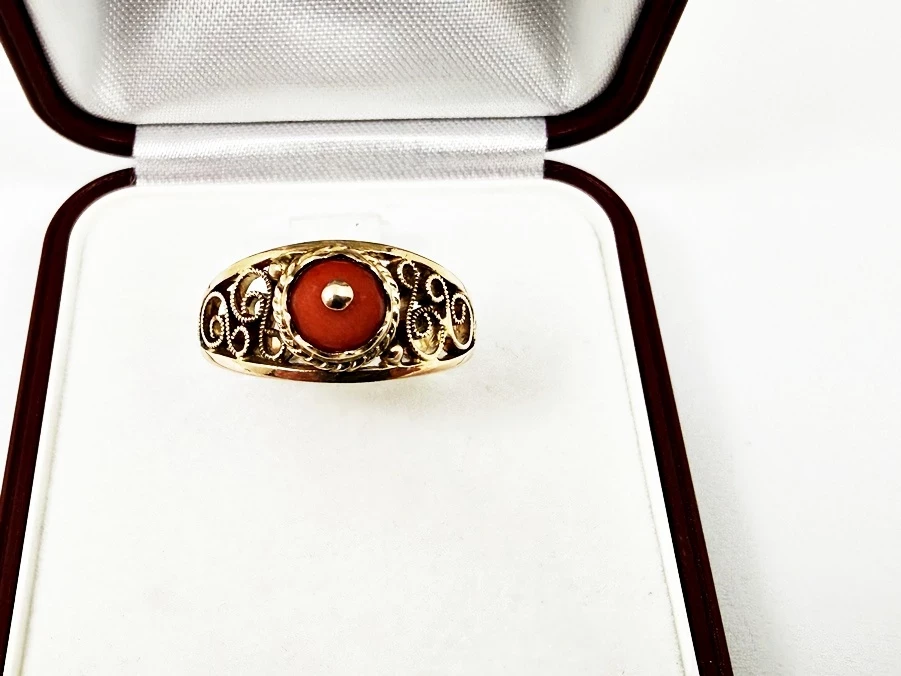 zloty-pierscionek-p585-z-koralem-rozmiar-16-waga-271-stan-11323-2
