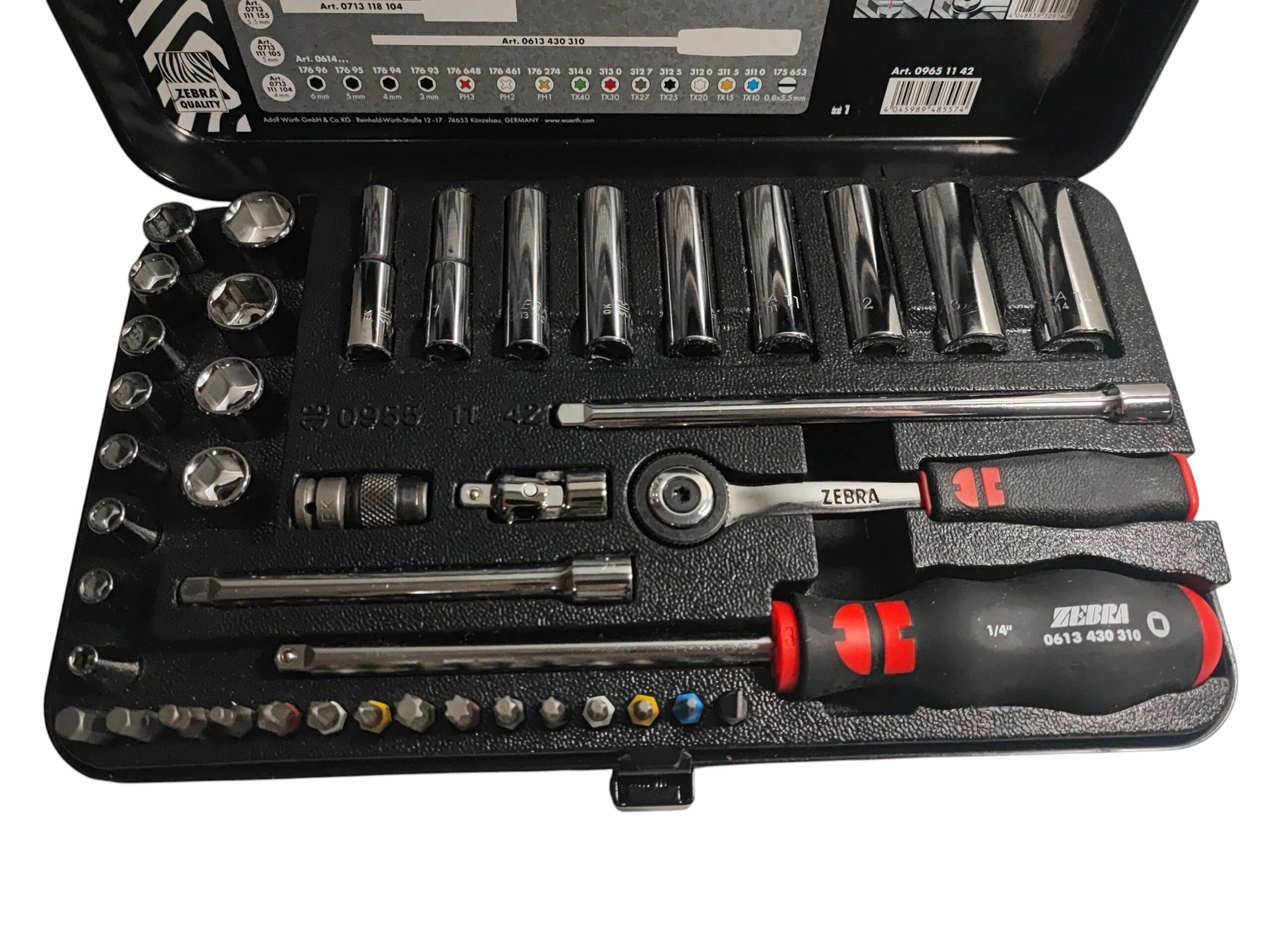 wurth-zestaw-kluczy-nasadowych-zebra-14-cala-42-elementy-09651142-kod-producenta-09651142