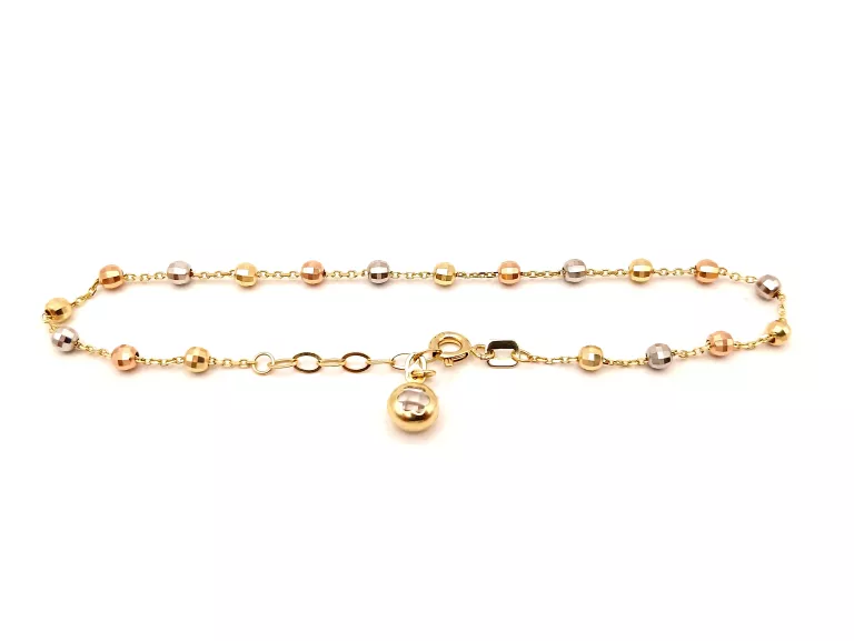 zlota-bransoletka-z-kolorowymi-kulkami-585-251g-dlugosc-20cm-stan-11323-2