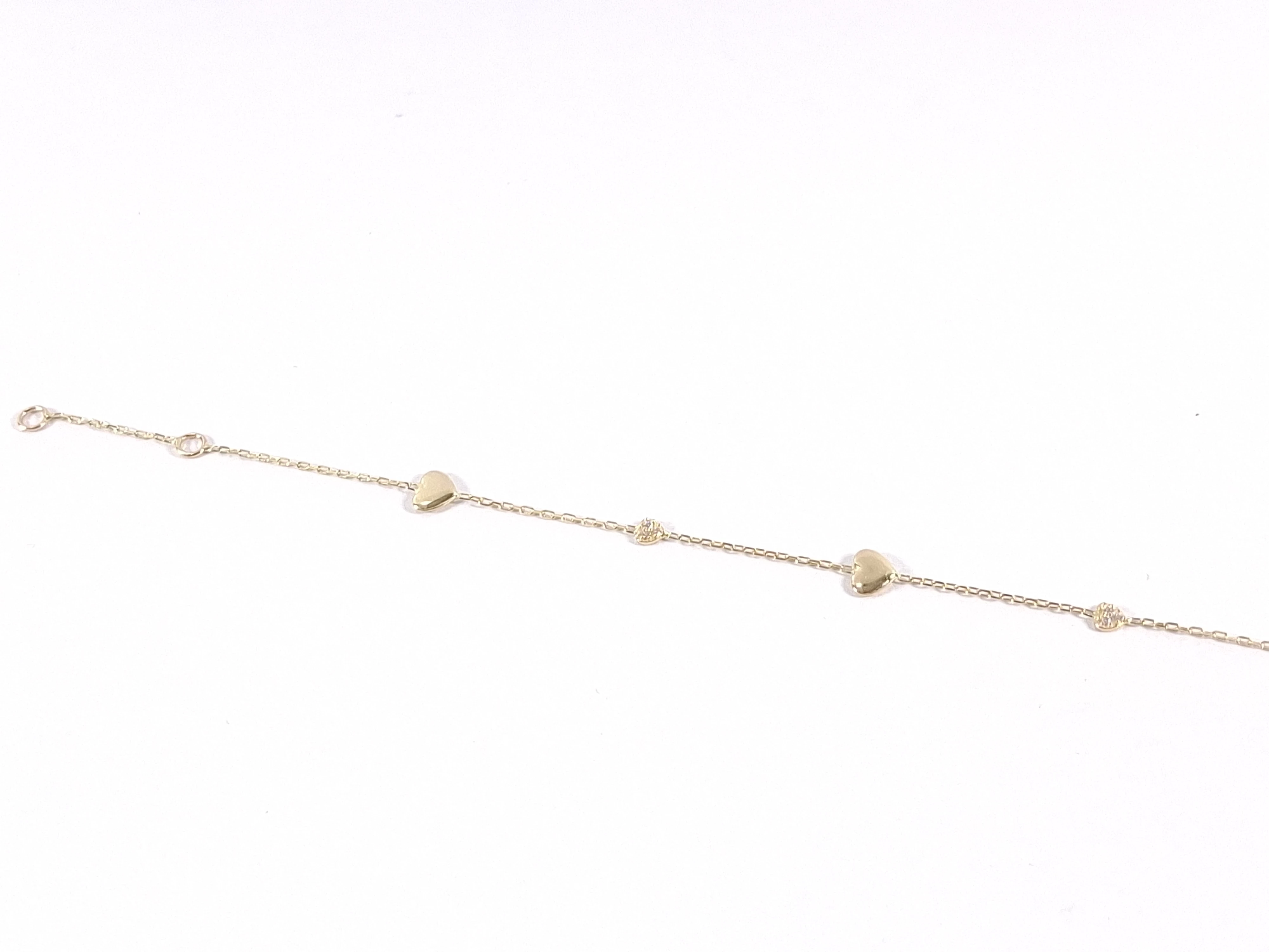 zlota-bransoletka-z-serduszkami-p585-099g-16cm-rodzaj-2205-2