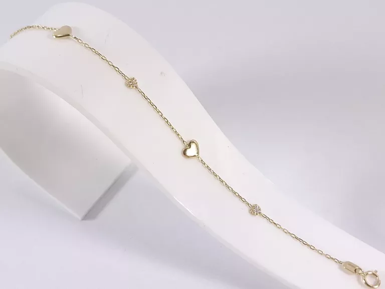 zlota-bransoletka-z-serduszkami-p585-099g-16cm-kolor-249512-1647429