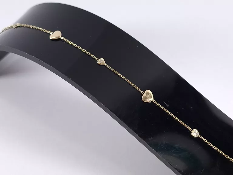 zlota-bransoletka-z-serduszkami-p585-099g-16cm-motyw-129129-10