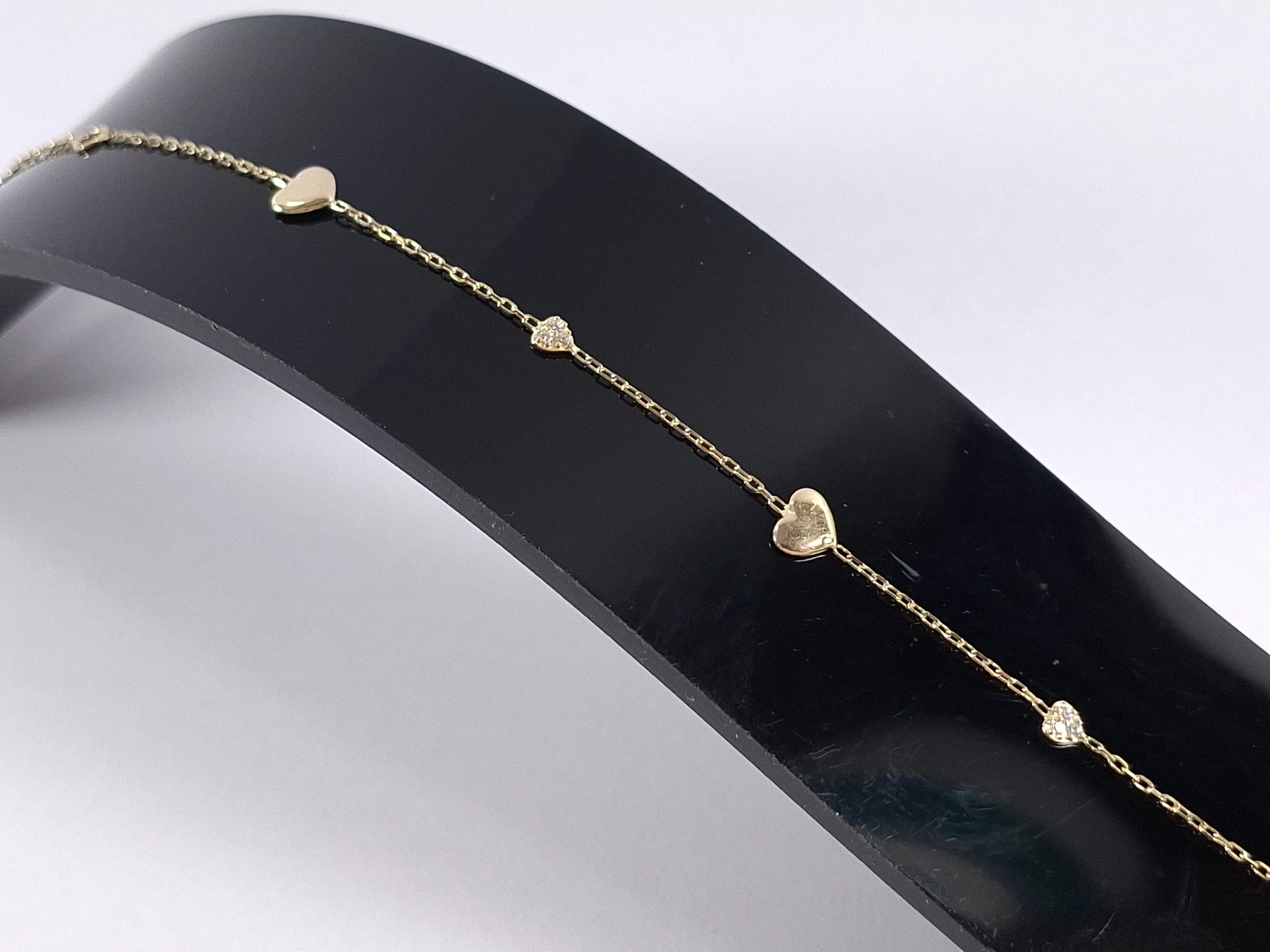 zlota-bransoletka-z-serduszkami-p585-099g-16cm-motyw-129129-10