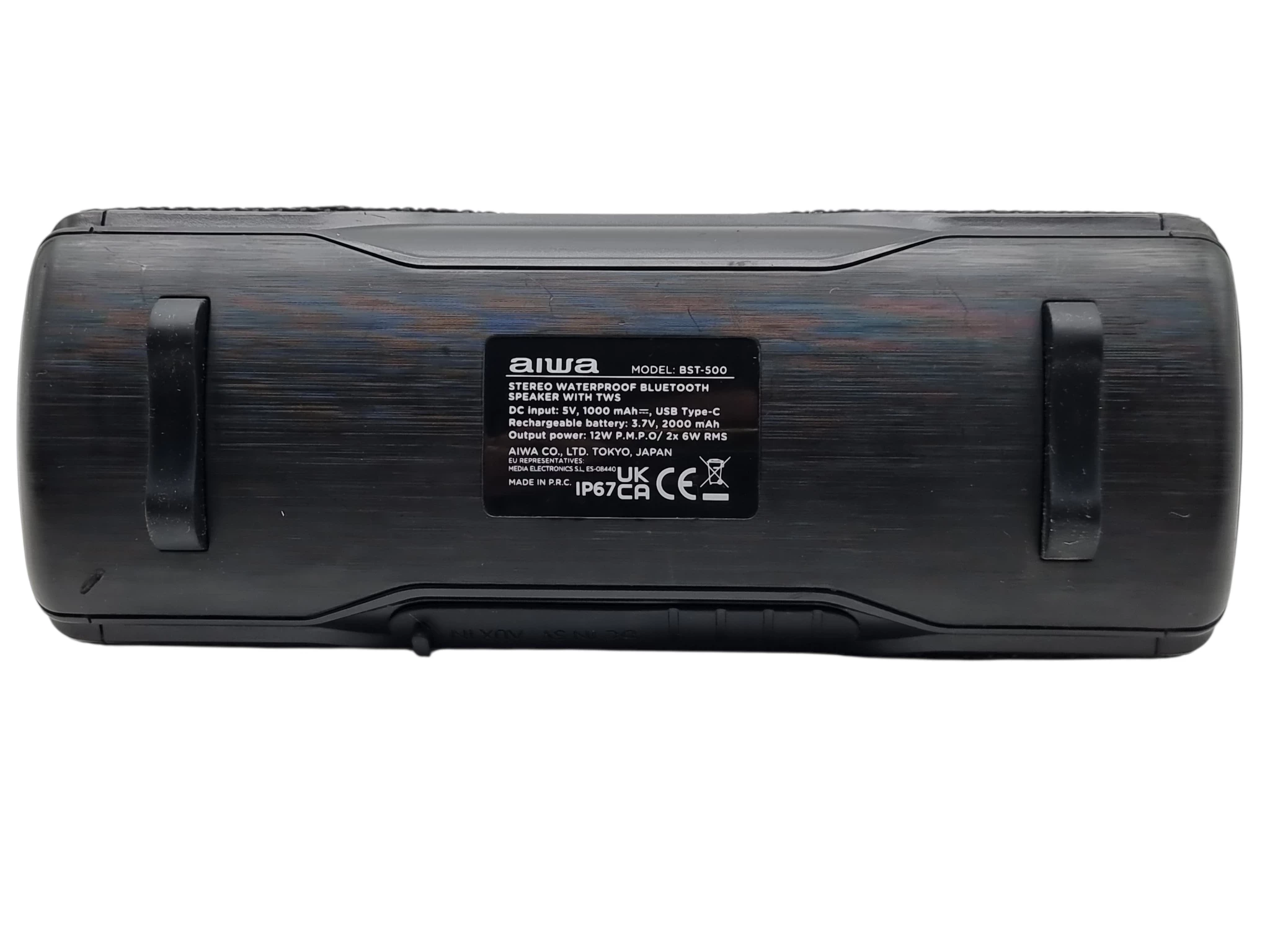 Enceinte Bluetooth Aiwa BST-500BK – Boombox 12W, IP67, TWS, Hyperbass, Noire