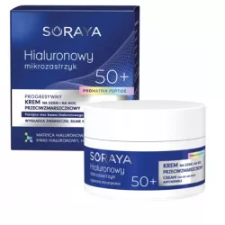 SORAYA HIALURONOWY MIKROZASTRZYK SILNIE NAPRAWCZY KREM DO TWARZY 50+ 50ML
