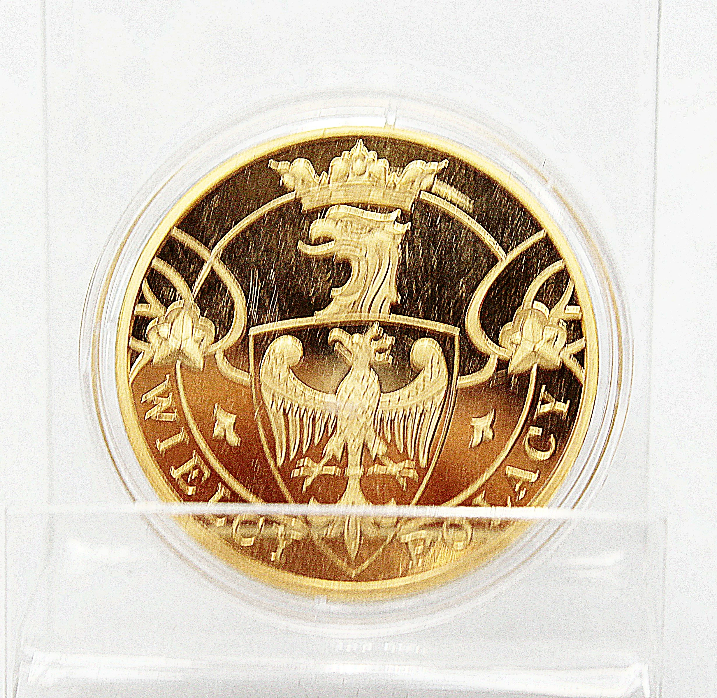 pozlacana-moneta-wielcy-polacy-marszalek-jozef-pilsudski-1867-1935-glogowska-160-poznan