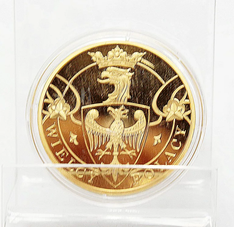 pozlacana-moneta-wielcy-polacy-marszalek-jozef-pilsudski-1867-1935-glogowska-160-poznan