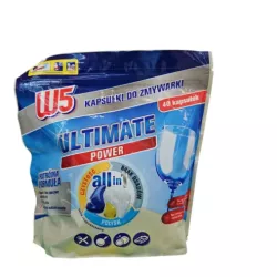 W5 ULTIMATE POWER ALLIN1 POLECANE KAPSUŁKI TABLETKI DO ZMYWARKI 40 SZT