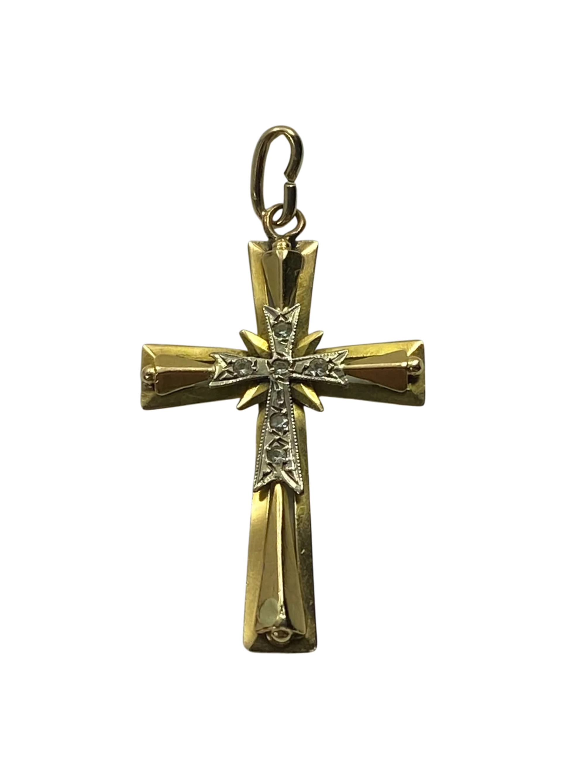 zlota-zawieszka-p585-krzyz-z-cyrkoniami-dl4cm-w269g-raciborska-3-gliwice-g1