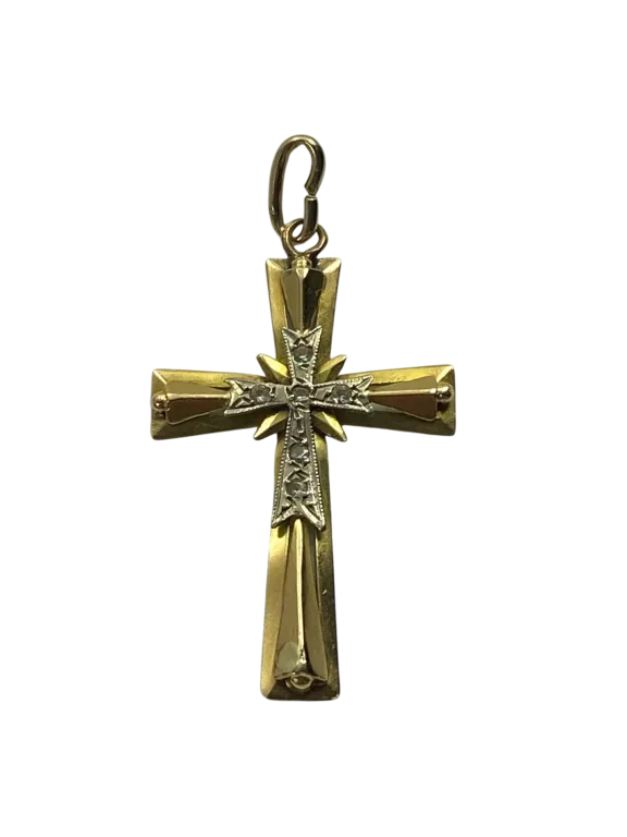 zlota-zawieszka-p585-krzyz-z-cyrkoniami-dl4cm-w269g-raciborska-3-gliwice-g1