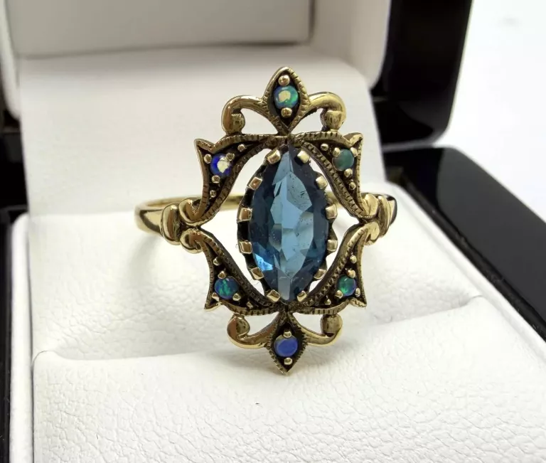 zloty-pierscionek-z-topazem-i-opalami-585-279g-r19-rozmiarsrednica-wew-mm-372-19