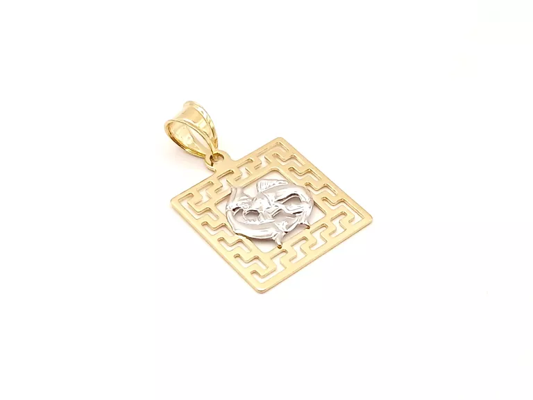 zloty-wisiorek-z-elemantami-bialego-zlota-znak-zodiaku-ryby-585-098g-jana-pawla-ii-4-kedzierzyn-kozle