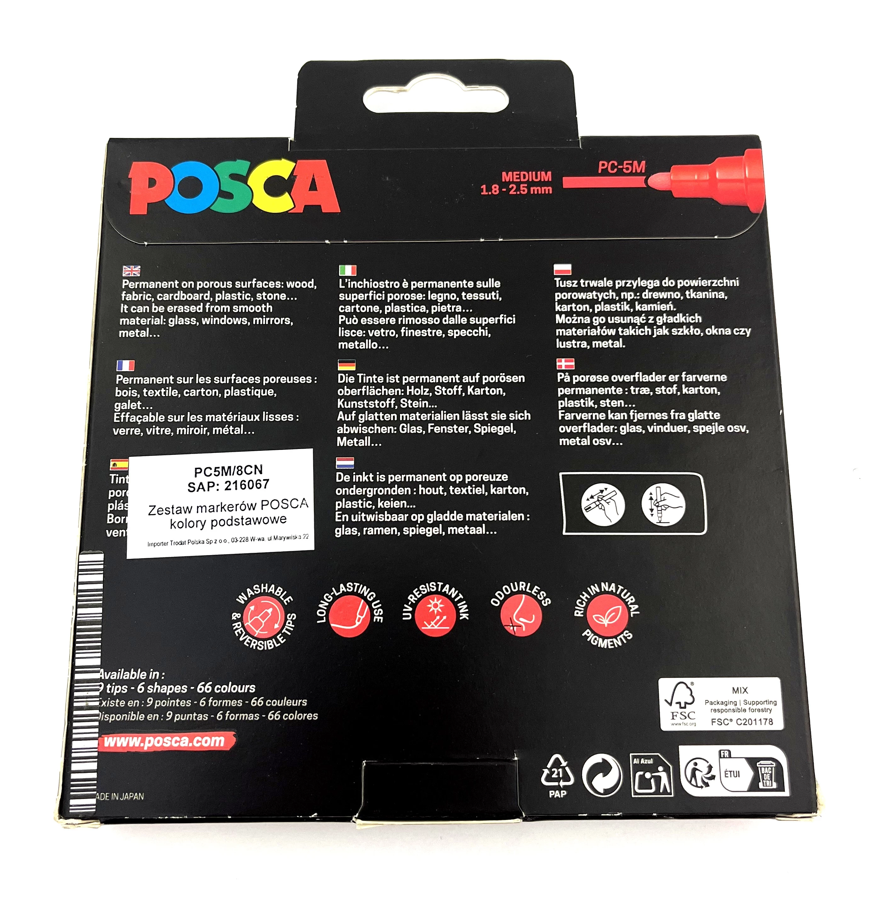 markery-posca-pc-5m-8p-set-standard-colours-ean-gtin-4902778249222