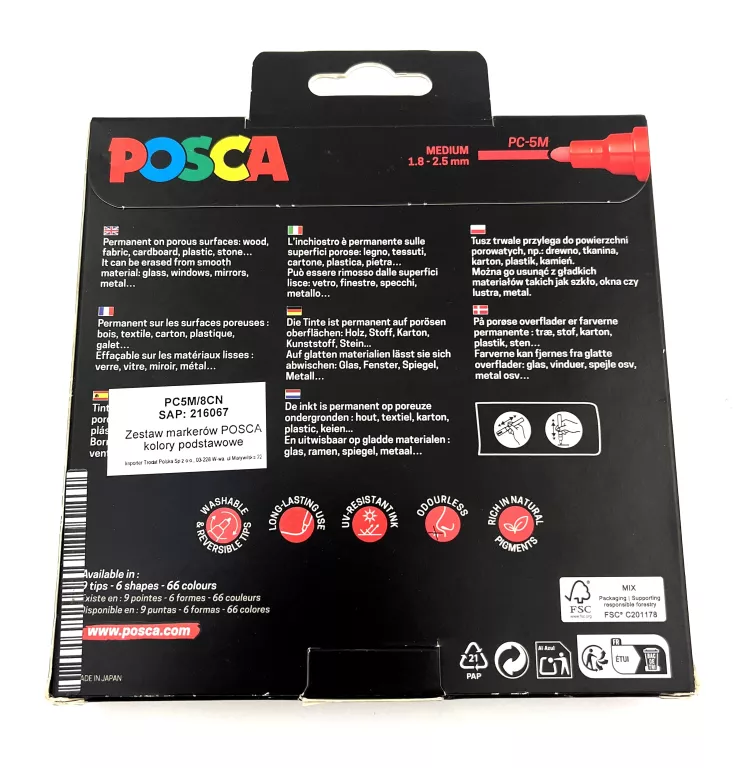 markery-posca-pc-5m-8p-set-standard-colours-ean-gtin-4902778249222