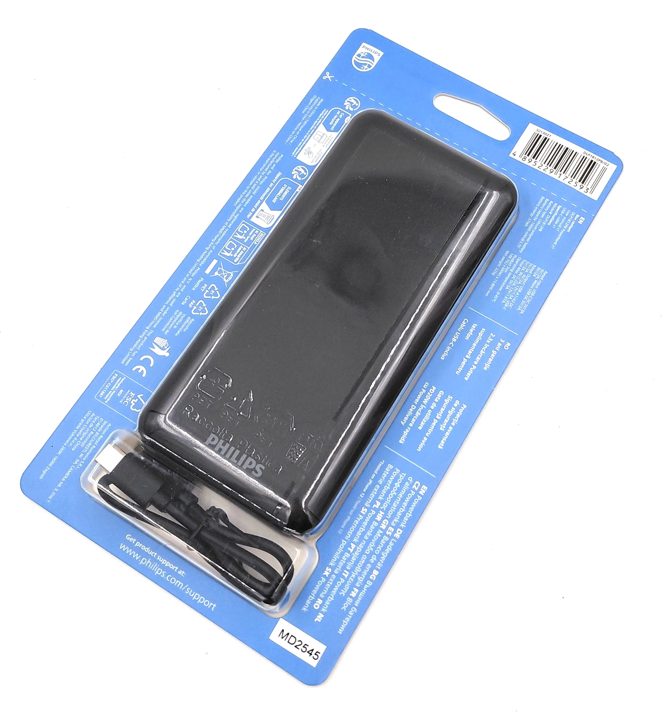 powerbank-philips-10000-mah-czarny-md2545-ean-gtin-4895229172593