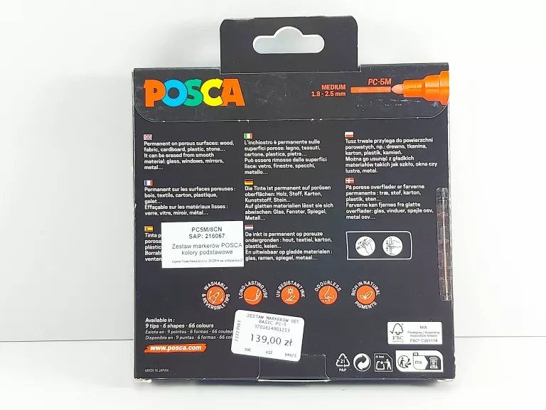 marker-do-kartonu-wielokolorowy-uni-posca-8-szt-ean-gtin-3701614901253