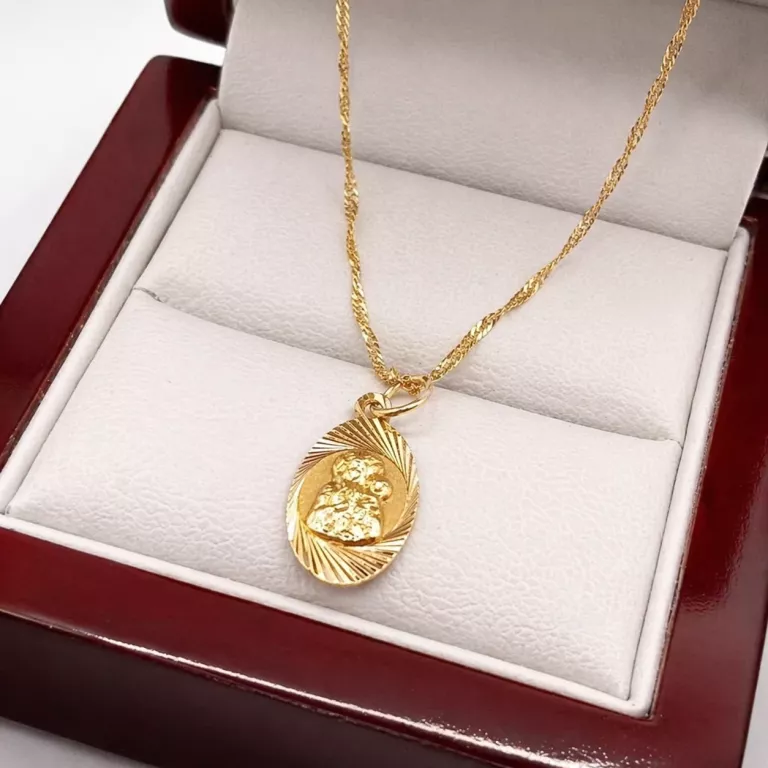 sliczny-zloty-lancuszek-singapur-z-medalikiem-585-14k-200-g-46-cm-pl-szembeka-2-warszawa