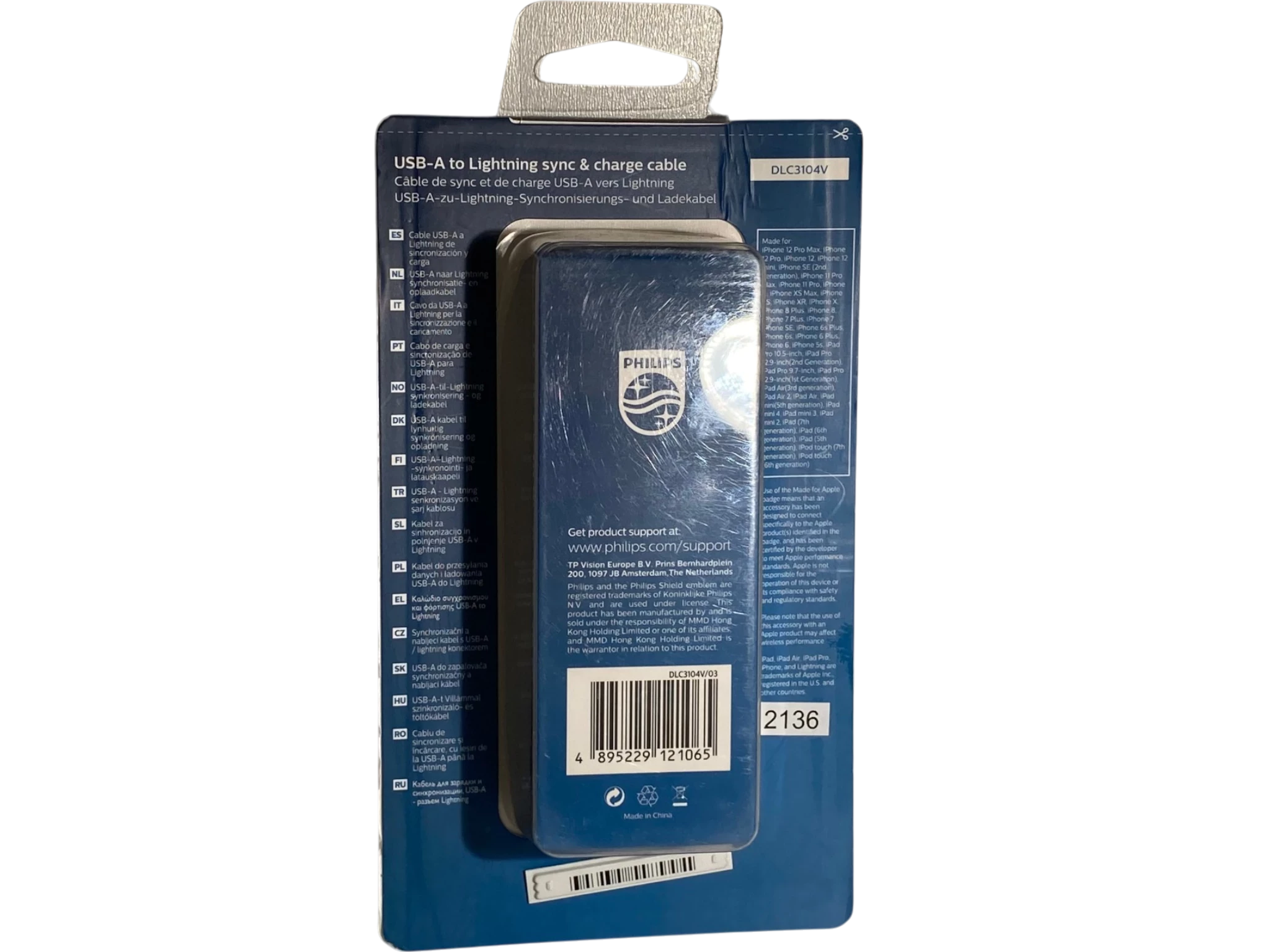 kabel-philips-usb-a-to-lightning-12m-dlc3104v-ean-gtin-4895229121065