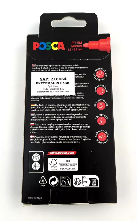 markery-posca-pc-5m-4p-set-standard-colours-ean-gtin-3701614901291