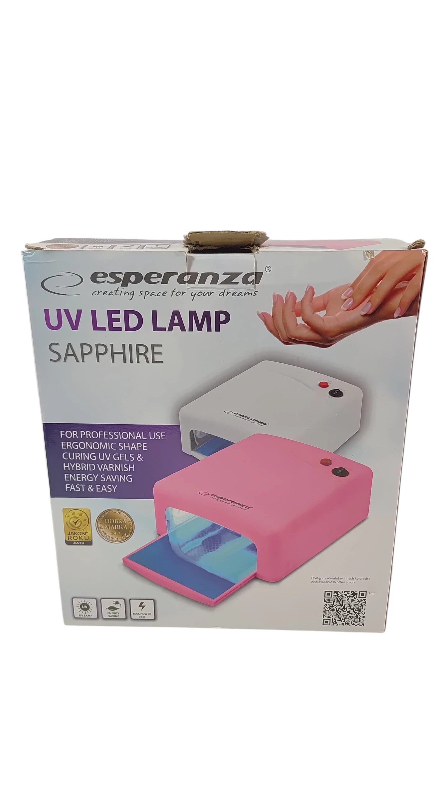 lampa-uv-led-esperanza-ebn001p-36w-rozowa-ean-gtin-5901299932568