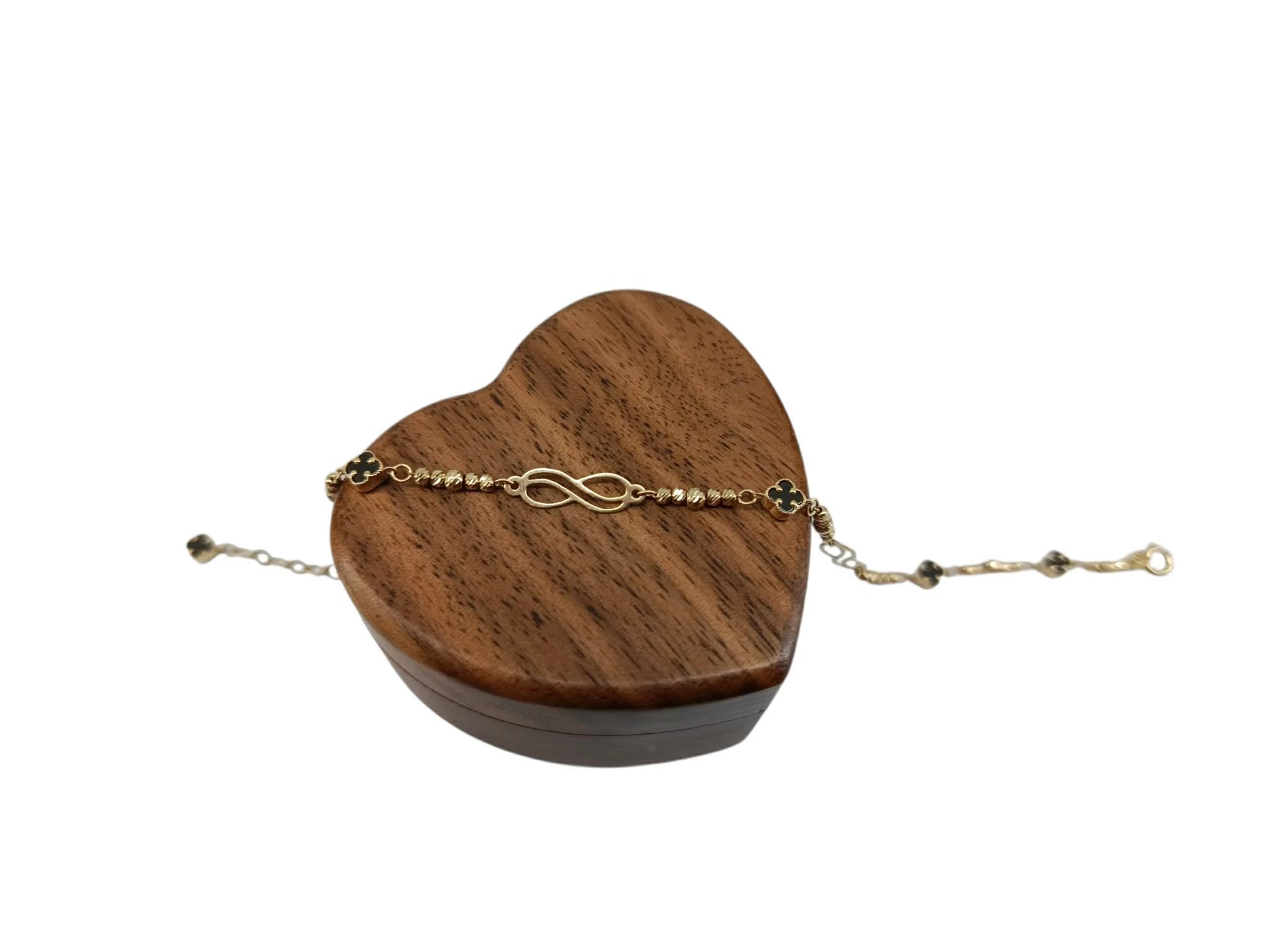 piekna-zlota-bransoletka-z-czarnymi-koniczynkami-p585-316g-stan-11323-238058