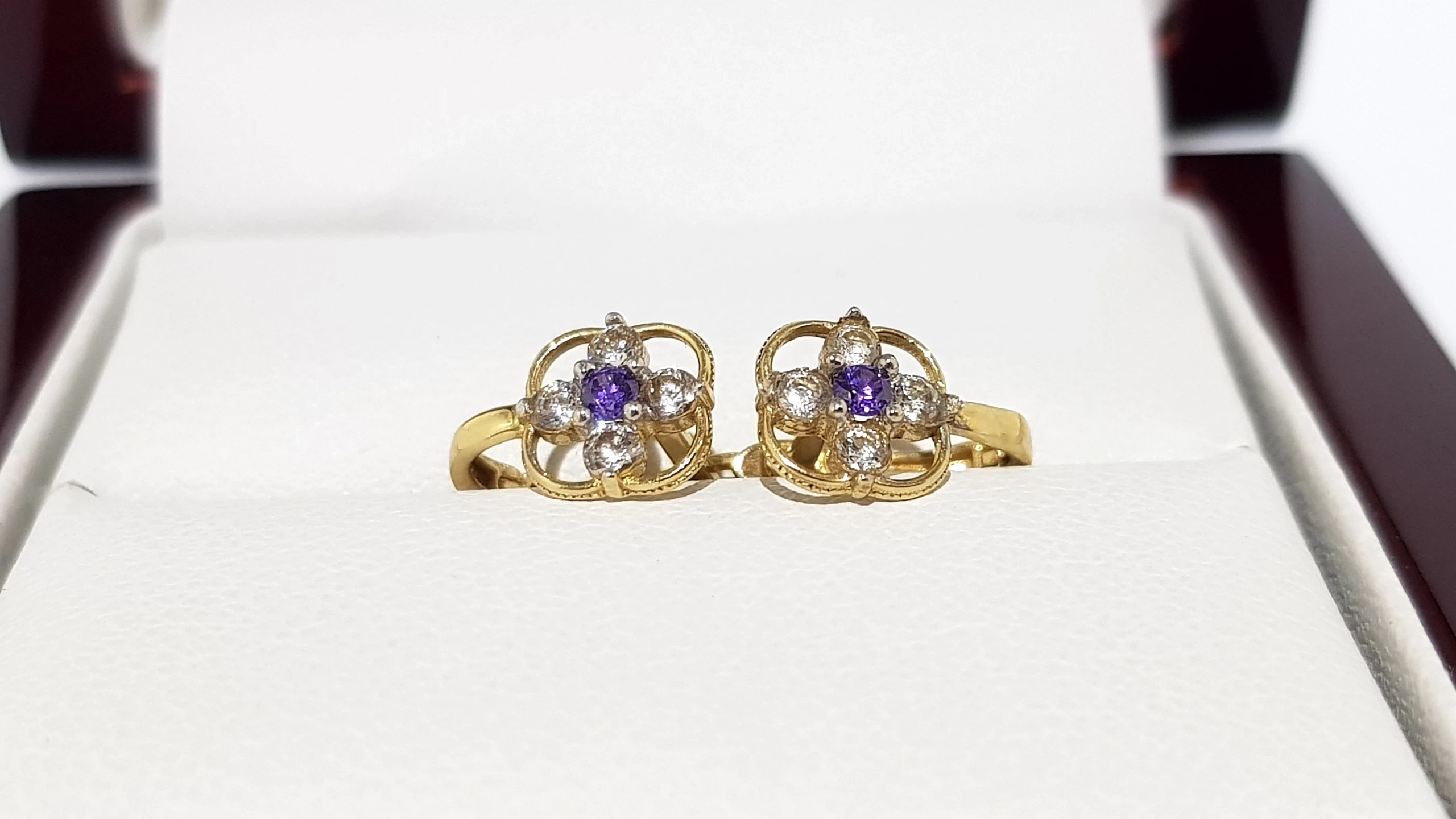 wyrob-jubilerski-uzywany-zlote-kolczyki-kwiatki-fioletowe-585-07mm-113g-rodzaj-2205-16