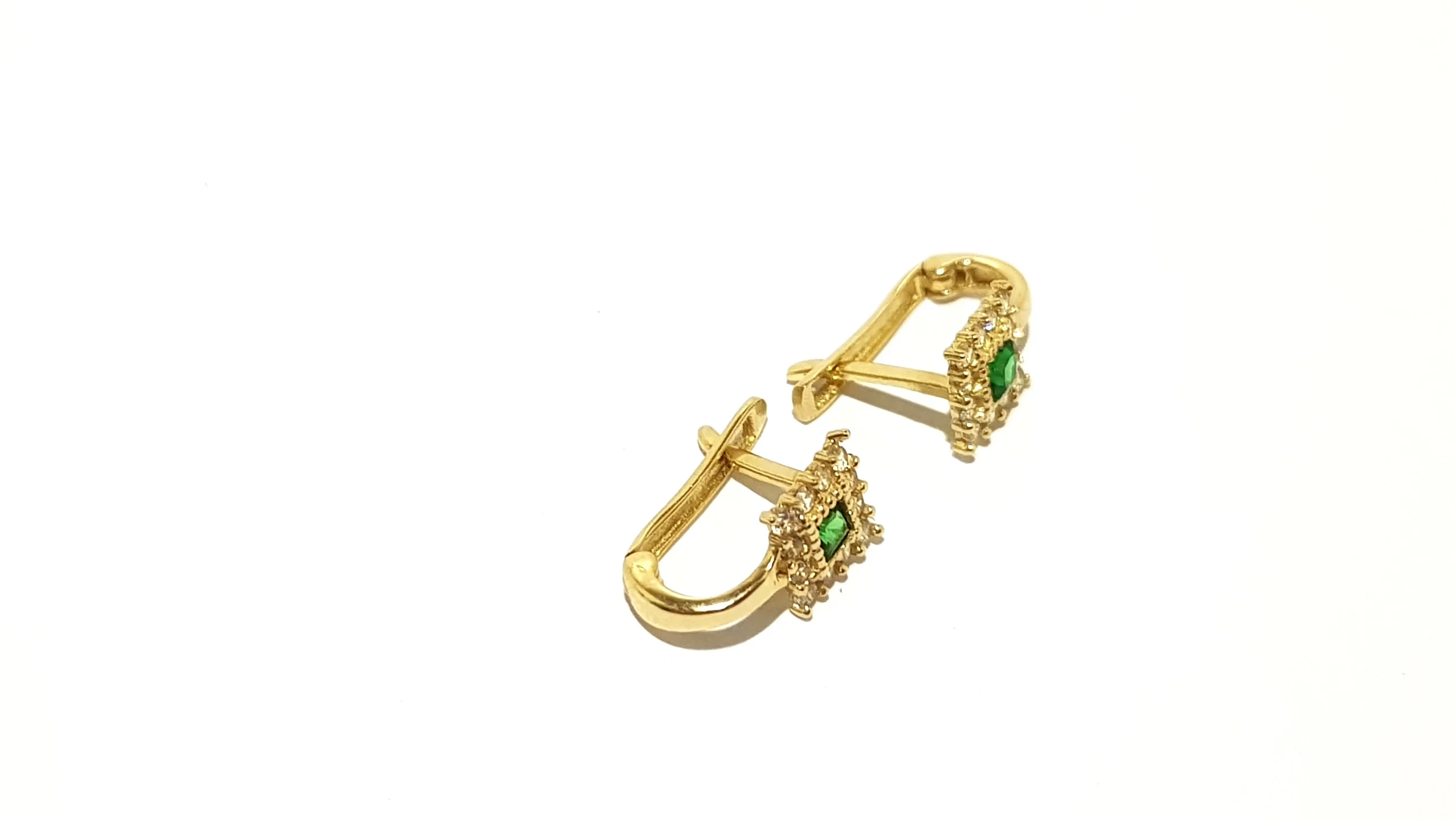 wyrob-jubilerski-uzywany-zlote-kolczyki-kwadratowe-zielone-585-05cm-09g-material-15835-2