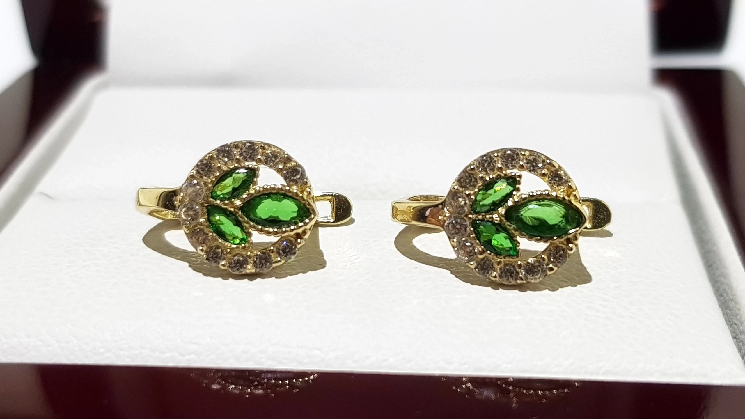 wyrob-jubilerski-uzywany-zlote-koczyki-zielone-listki-pr585-sr08cm-12g-rodzaj-2205-16