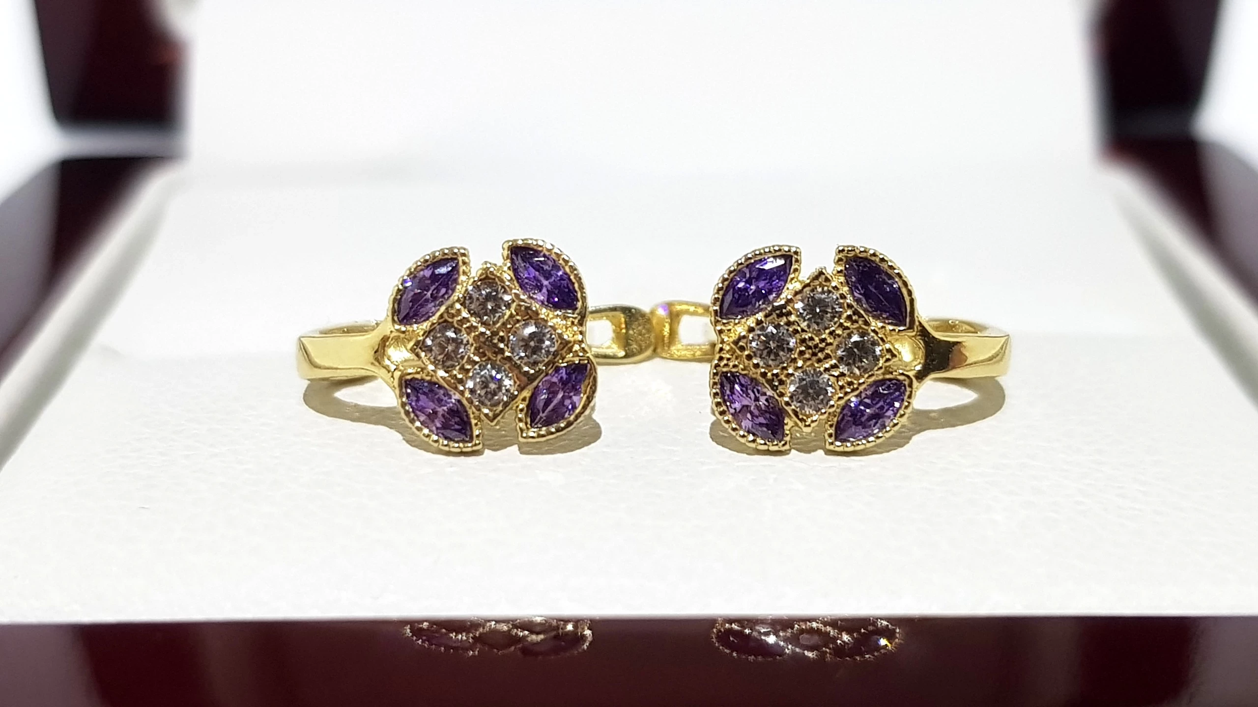 wyrob-jubilerski-uzywany-zlote-kolczyki-kwiatki-fioletowe-585-08cm-117g-rodzaj-2205-16