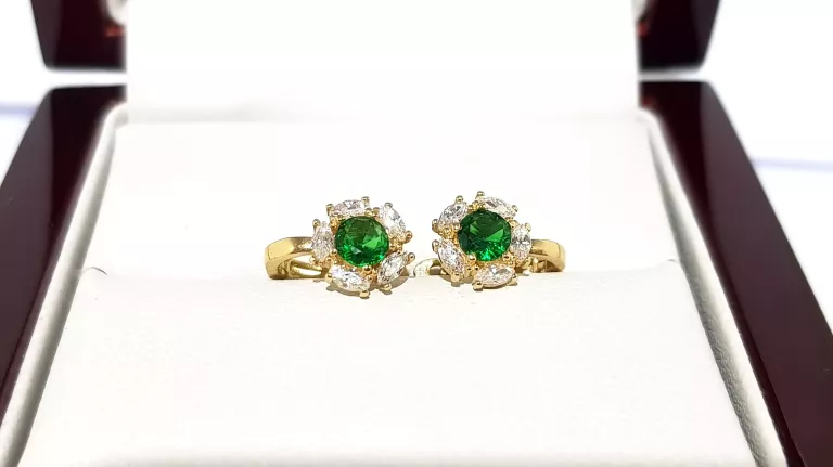 wyrob-jubilerski-uzywany-zote-kolczyki-kwiatki-zielone-p585-sr07cm-118g-rodzaj-2205-16