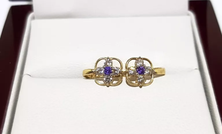 wyrob-jubilerski-uzywany-zlote-kolczyki-kwiatki-fioletowe-585-07mm-113g-warszawska-162-lomianki