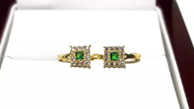 wyrob-jubilerski-uzywany-zlote-kolczyki-kwadratowe-zielone-585-05cm-09g-warszawska-162-lomianki