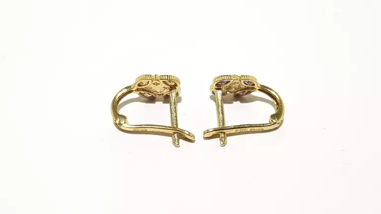 wyrob-jubilerski-uzywany-zlote-kolczyki-kwiatki-fioletowe-585-08cm-117g-motyw-129129-1781594