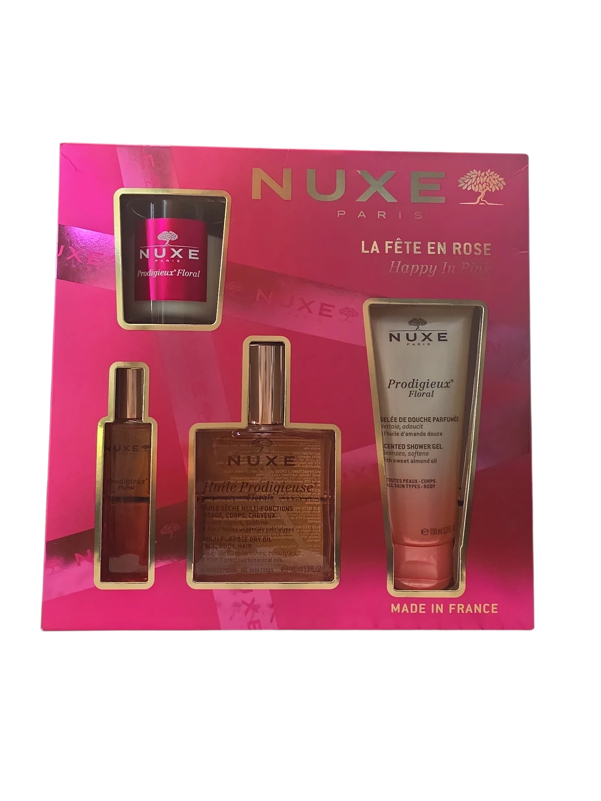nuxe-zestaw-huile-florale-100ml-perfum-zel-pprysznic-swieczka-ean-gtin-3264680044793