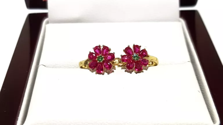 wyrob-jubilerski-uzywany-zlote-kolczyki-kwiatki-czerwone-pr585-08cm-125g-warszawska-162-lomianki