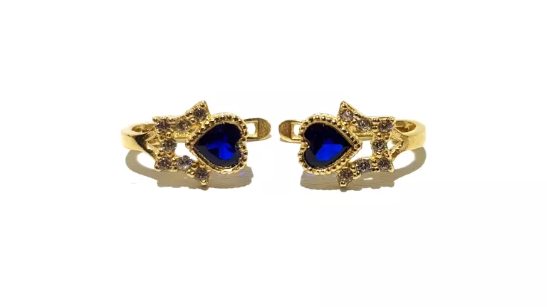 wyrob-jubilerski-uzywany-zlote-kolczyki-serduszka-niebieskie-585-08cm142-material-15835-2