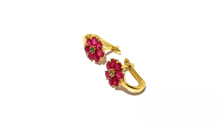 wyrob-jubilerski-uzywany-zlote-kolczyki-kwiatki-czerwone-pr585-08cm-125g-motyw-129129-10