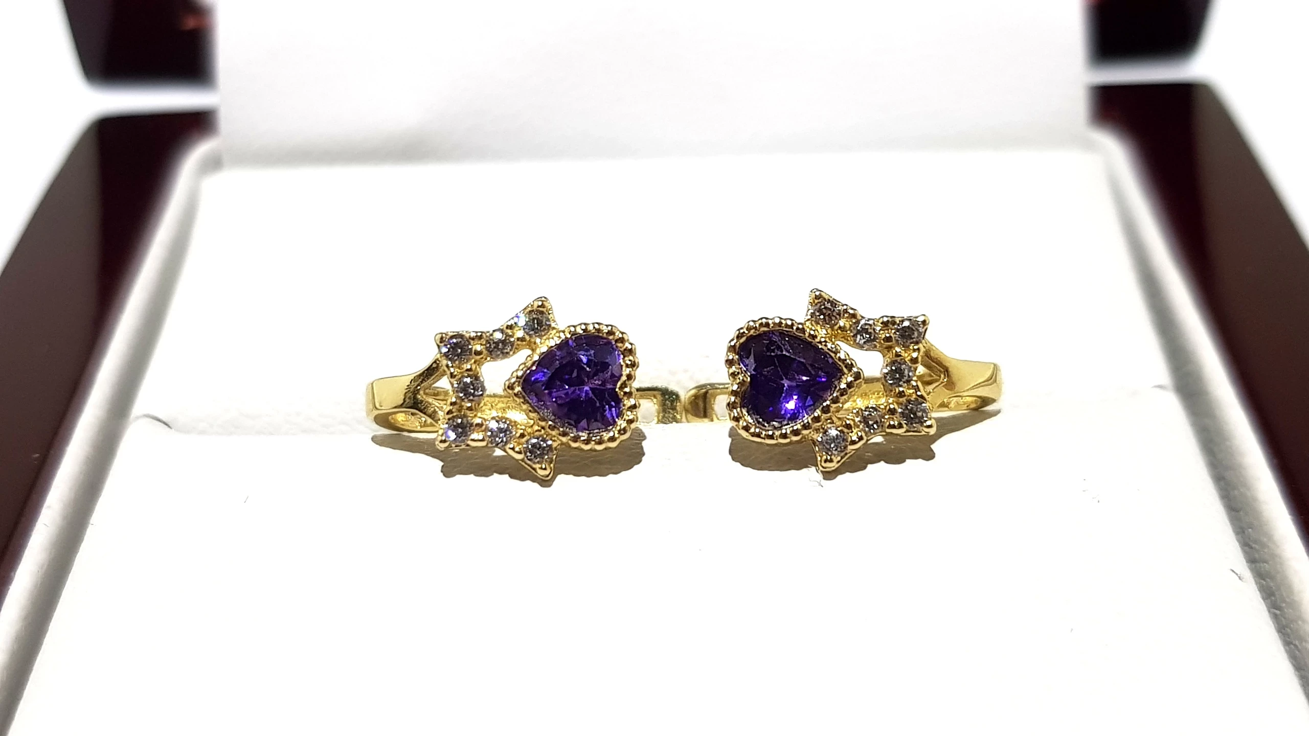 wyrob-jubilerski-uzywany-zlote-kolczyki-serduszka-fioletowe-585-08cm145g-warszawska-162-lomianki