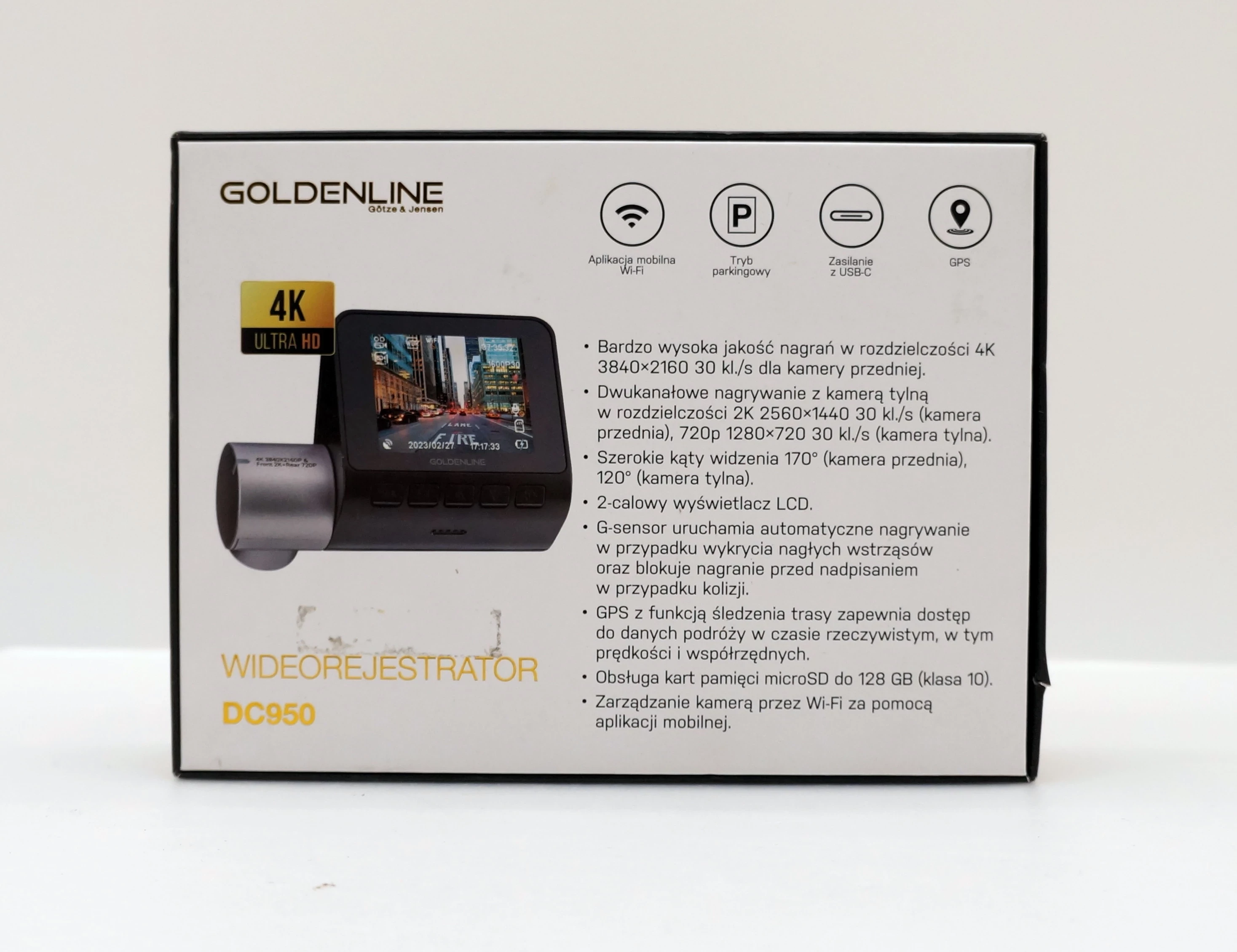 WIDEOREJESTRATOR GÖTZE & JENSEN DC950 GPS WIFI KAMERA WSTECZNA ...