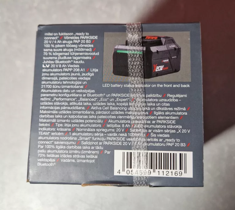 akumulator-parkside-20v-8ah-smart-paps-208-a1-ean-gtin-4055333076174