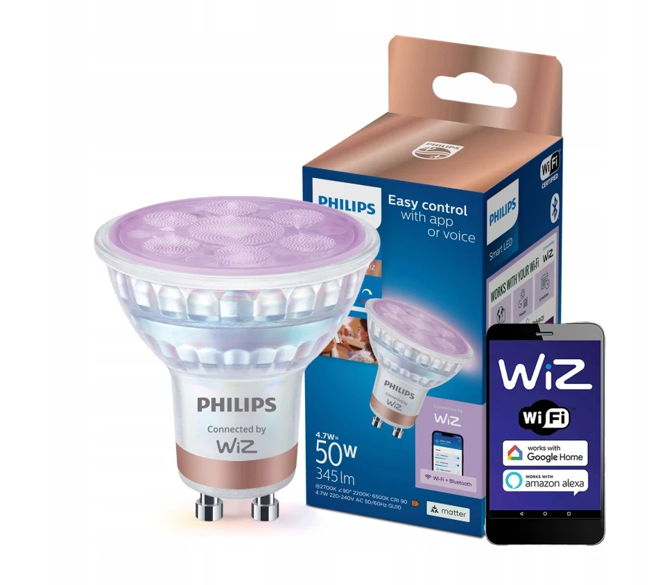 zarowka-led-gu10-47w-50w-2200-6500k-rgb-36-smart-wifi-philips-wiz-piastowska-19-wroclaw
