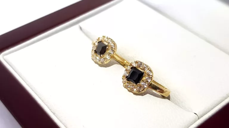 wyrob-jubilerski-uzywany-zlote-koczyki-klasyczne-czarne-585-sr07cm-125g-stan-11323-2