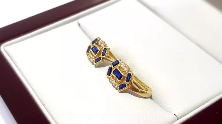 wyrob-jubilerski-uzywany-zlote-kolczyki-niebieskie-pr585-06x08cm-116g-stan-11323-2