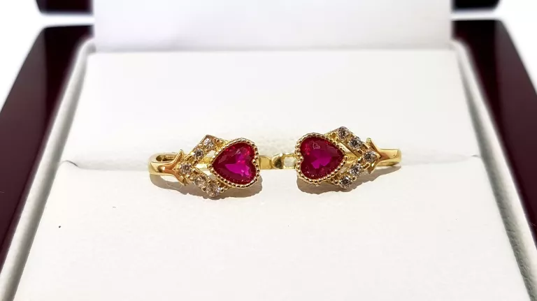 wyrob-jubilerski-uzywany-zlote-kolczyki-serduszka-czerwone-585-06x1cm131-marka-248811-2033914